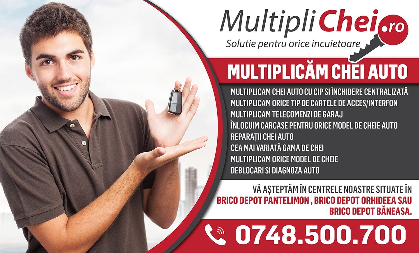 Locații MultipliChei în București și Brașov